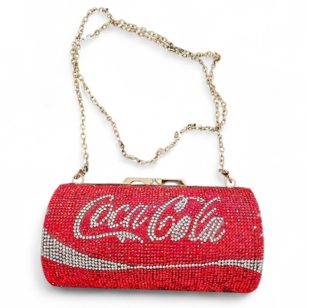 Coca-Cola Can Rhinestone-Encrusted Sparkly Handbag/Clutch